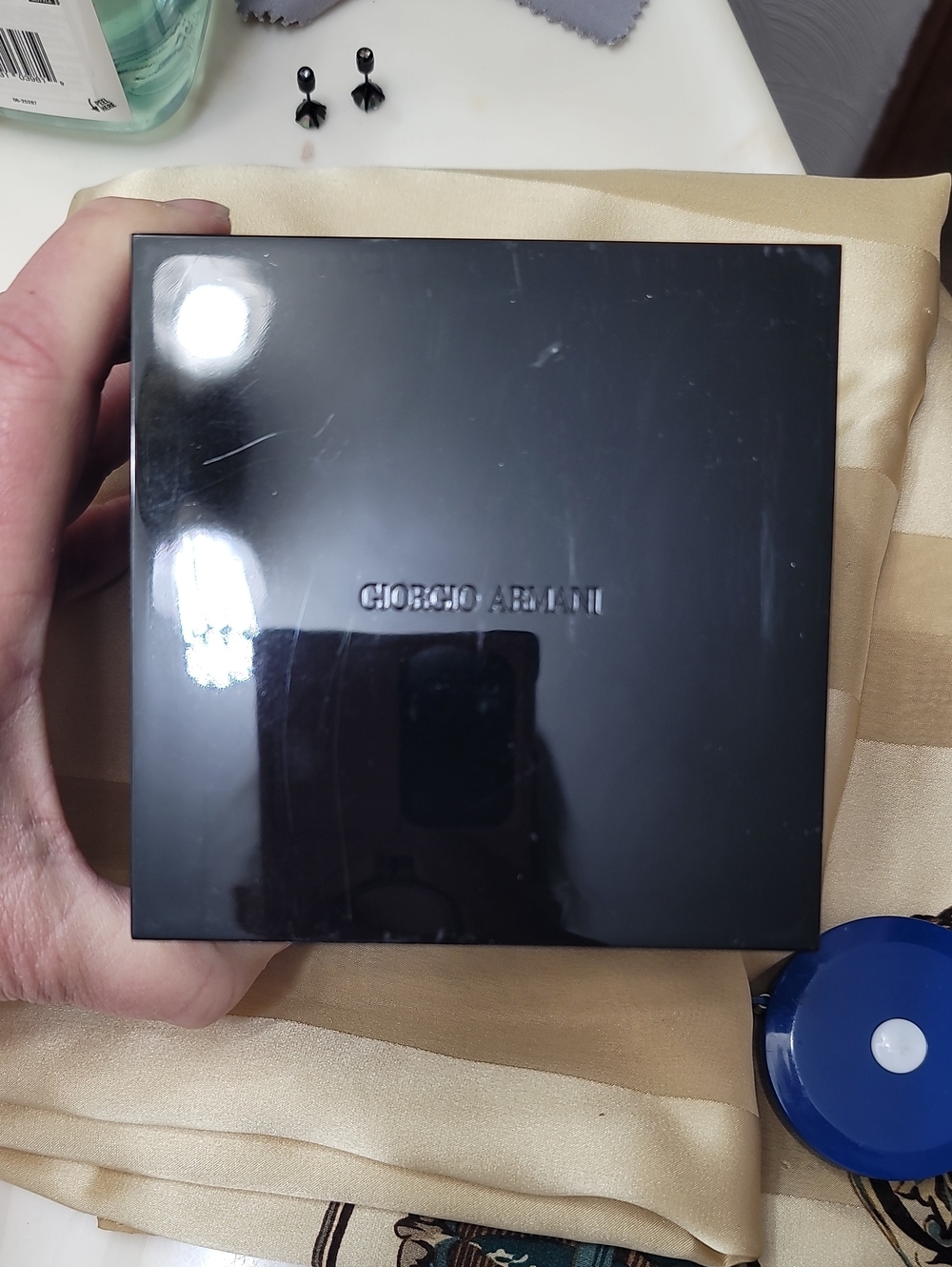 Giorgio Armani Sleek Black Compact Case